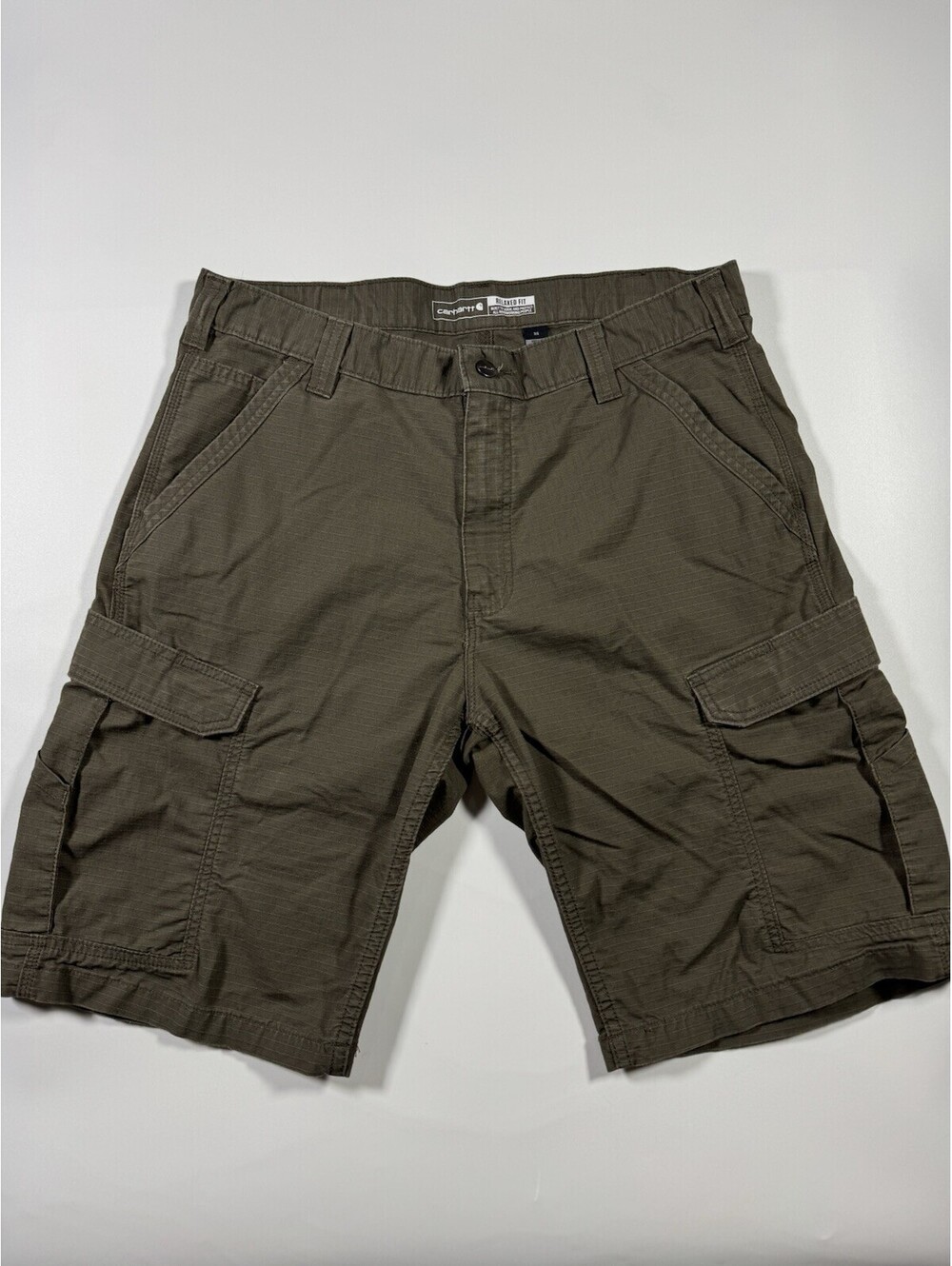 Carhartt Force Cargo Shorts Mens 36 Brown Relaxed Fit Ripstop Work 103543